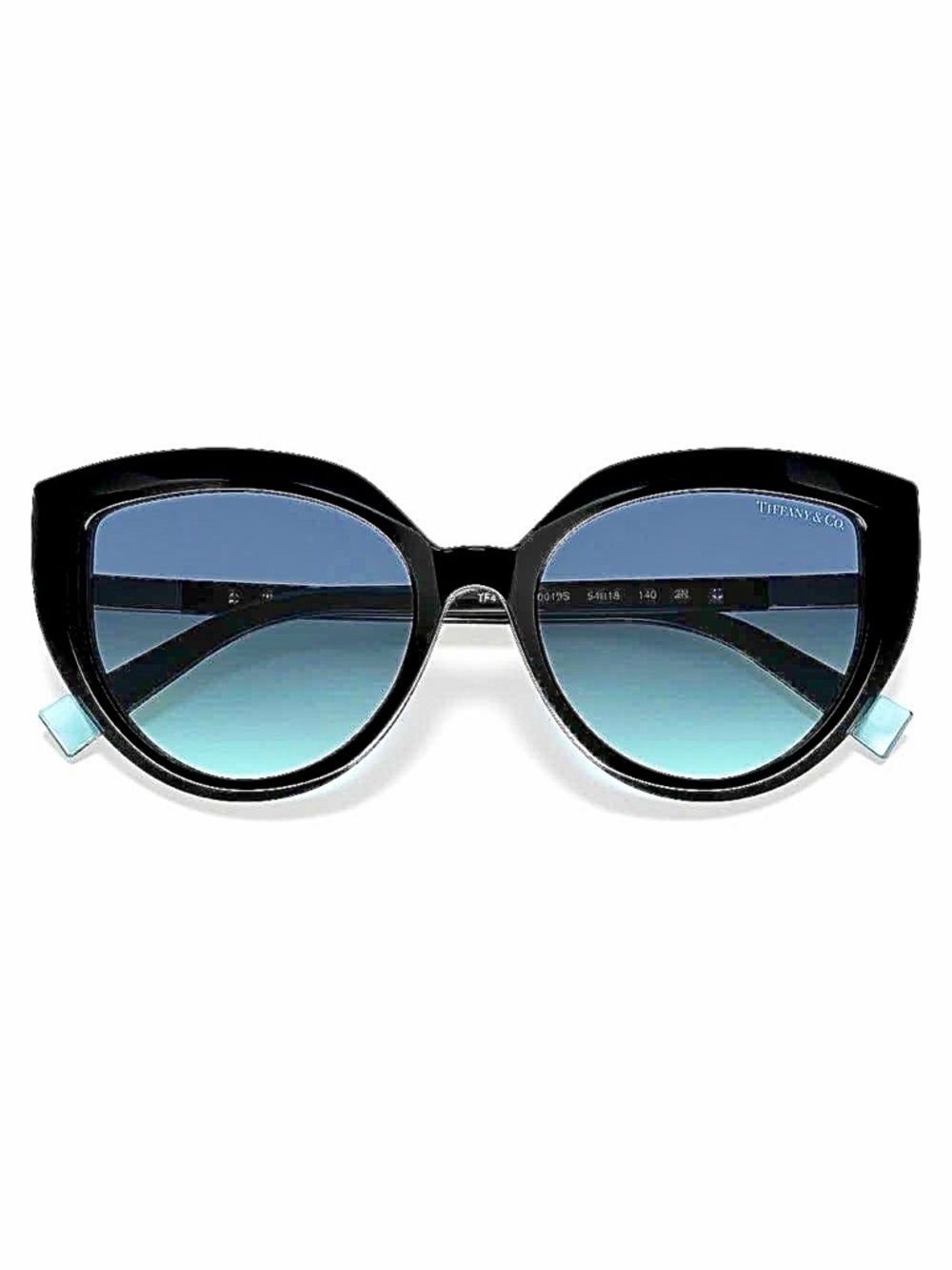 NEW - Tiffany & Co – Tiffany T Cat Eye Sunglasses – Black Blue Gradient – 54mm